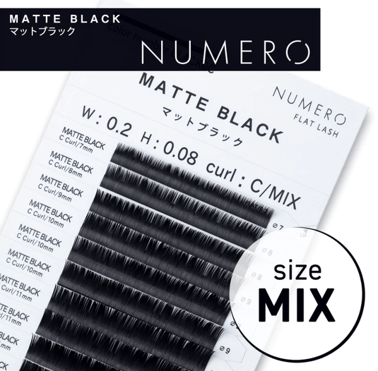 Flat Lash Matte Black [SC Curl Thickness 0.20 Length 7-12MIX]