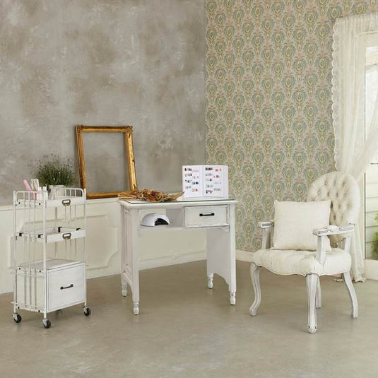 Shabby Chic Line Nail Table Loiret Antique White