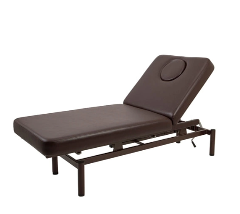 Manual Elevating Reclining Bed DX (Omega Style) with Face Mat) (Completely Assembled)-Dark Brown