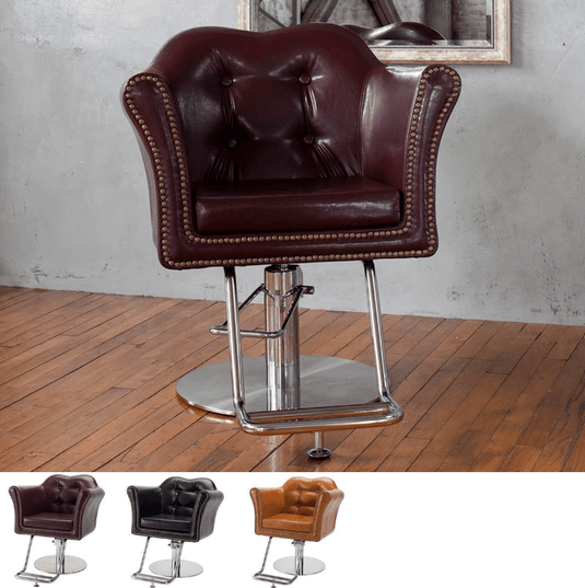 [Luxury] Belta Styling Chair (Top) (HD-A-020) - Camel Brown