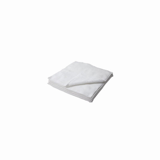 Hand Towel (Shirring Fabric) 25 x 25cm (12pcs) White