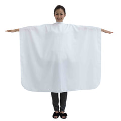 Sleeveless Hairdressing Cape Simple [Water Repellent & Anti-Static] White