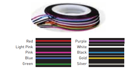 Nail Tape 10 Colour Set 0.7mm (20m)