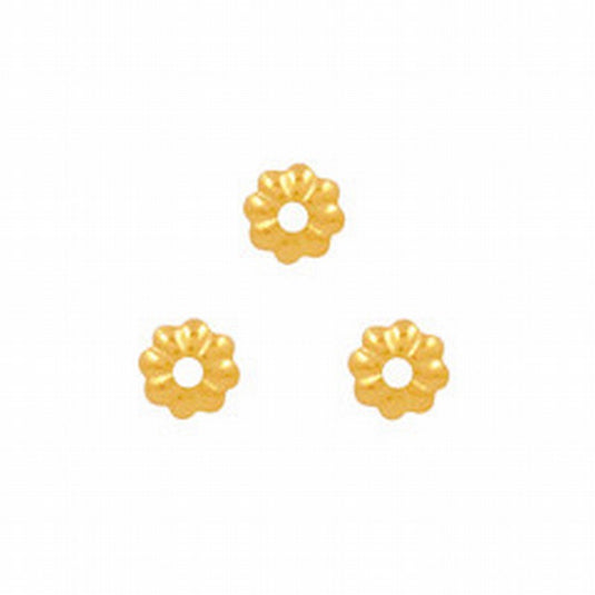 Capri Sea Anemone 3x3mm Gold (50 pcs)