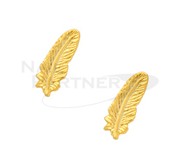 Clou Feather 10x3mm Gold (10pcs)