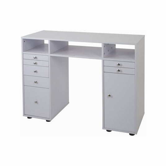 Cabinet Type Deluxe Nail Table Type A White