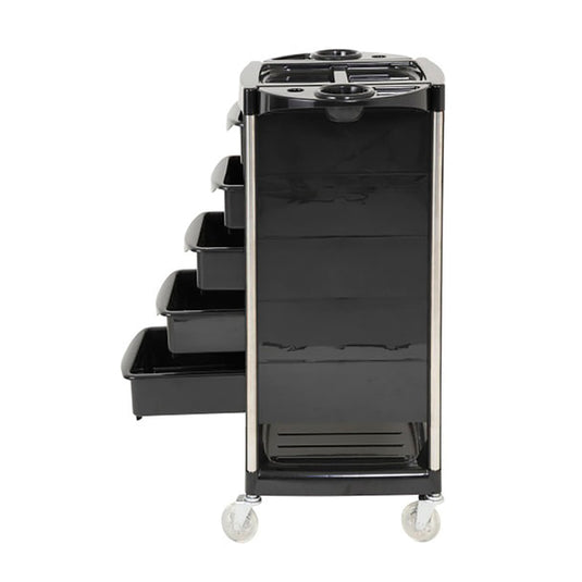 Storage Wagon T618 (7-Tier/Featuring Wheel Casters) (Completely Assembled) Black