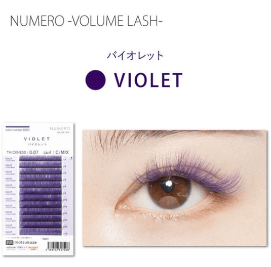 NUMERO Volume Lash Color Violet 0.07 MIX 7mm-12mm