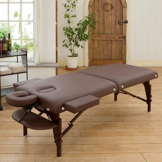 Luxury Memory Foam Wide Wooden Folding Bed 006SWDX Dark Brown