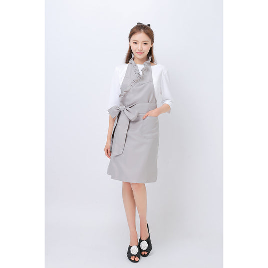 Frilled Apron Gray