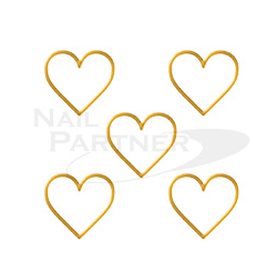 Clou Frame Heart Gold 7x6.4mm Gold (20pcs)