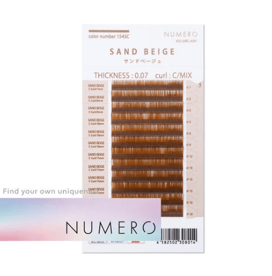 NUMERO Volume Lash Color Sand Beige 0.07 MIX 7mm-12mm