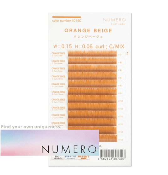 NUMERO Color Matte Flatlash ORANGE BEIGE 0.15 MIX 7mm-12mm