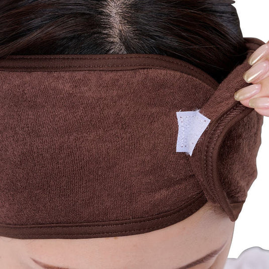 SMART COLLECTION Towel Ground Stretch Turban (Magic Tape Type) Dark Brown