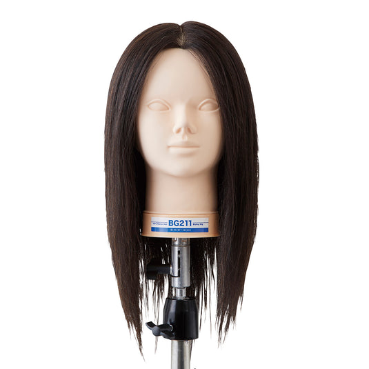 Hairdressing Mannequin Practice Head BG211 (No makeup 100% natural human hair)