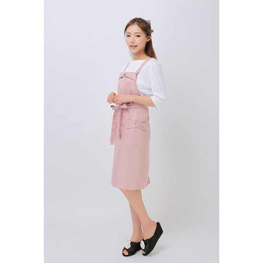 Ribbon Apron Pink