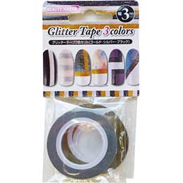 BEAUTY NAILER Glitter Tape 3 Color Set (3mm) [GT-3]