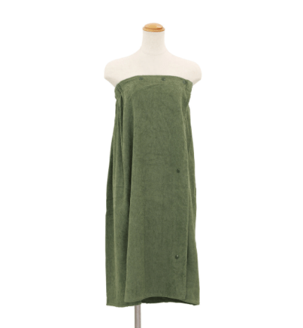 Luxury pile esthetic gown (front opening type) Olive green