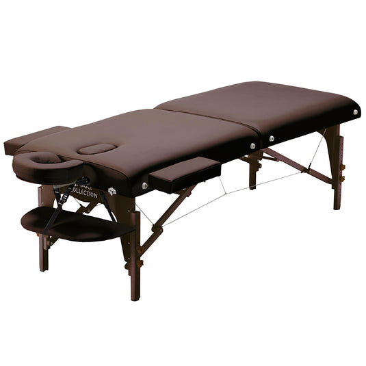 Luxury Memory Foam Wide Wooden Folding Bed 006SWDX Dark Brown