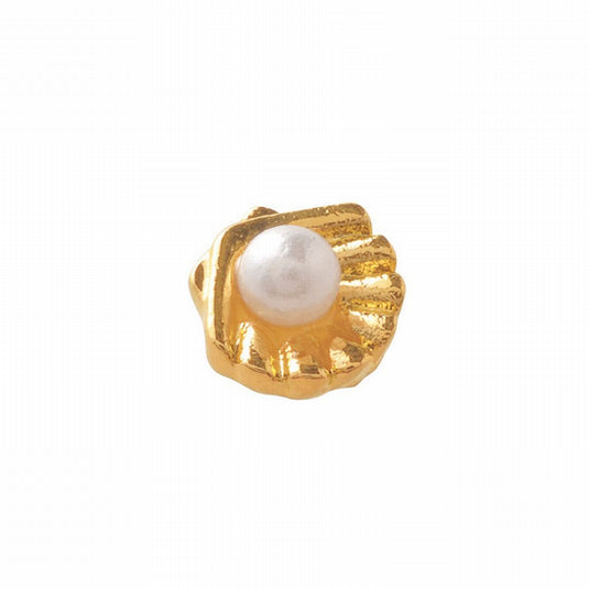 Clou Pearl & Shell 6x5.5mm Gold (10pcs)