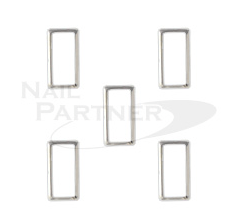 Clou Rectangle 7x6mm Silver (20pcs)