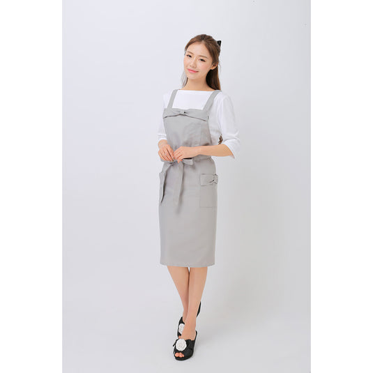 Ribbon Apron Gray