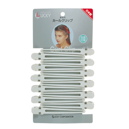 Curl Clip LL White 12pcs 102MM