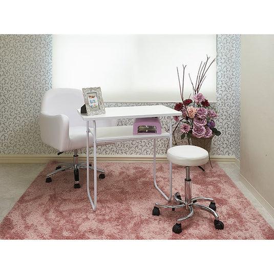 Simple Type Frame Nail Table White