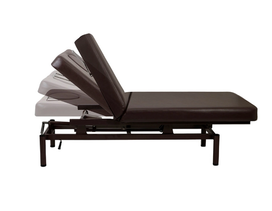 Manual Elevating Reclining Bed DX (Omega Style) with Face Mat) (Completely Assembled)-Dark Brown