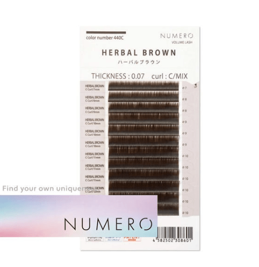 NUMERO Volume Lash Color Herbal Brown 0.07 MIX 7mm-12mm