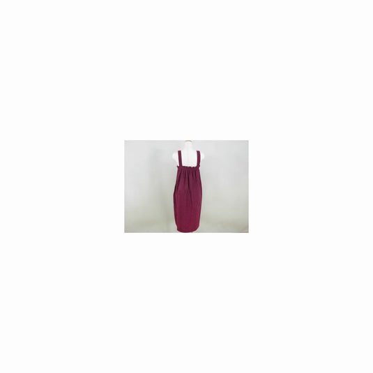 Luxury Pile Aesthetic Gown (Shoulder String) Wine Red