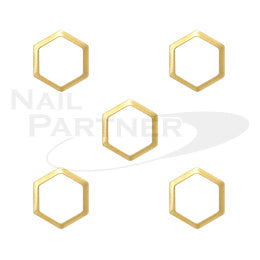 Capri Hexa Frame 3MM Gold (30 PCS)