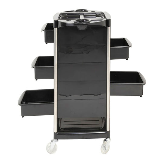 Storage Wagon T618 (7-Tier/Featuring Wheel Casters) (Completely Assembled) Black