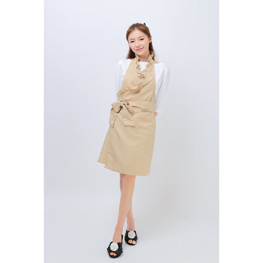 Frilled Apron Beige