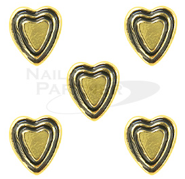 Clou Vintage Heart Gold 5pcs