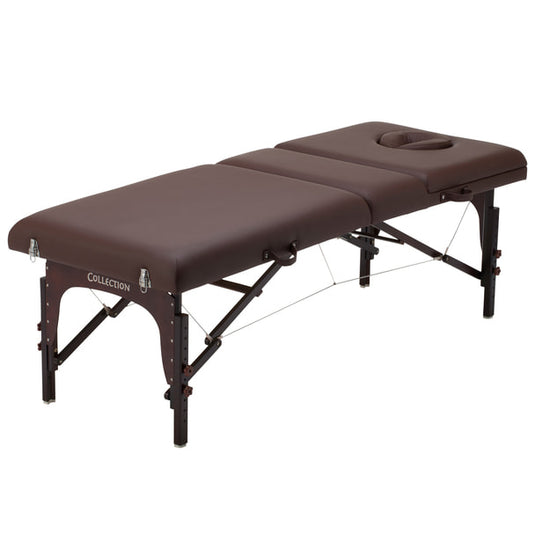 High Class Wooden Folding Reclining Bed 009DX Dark Brown