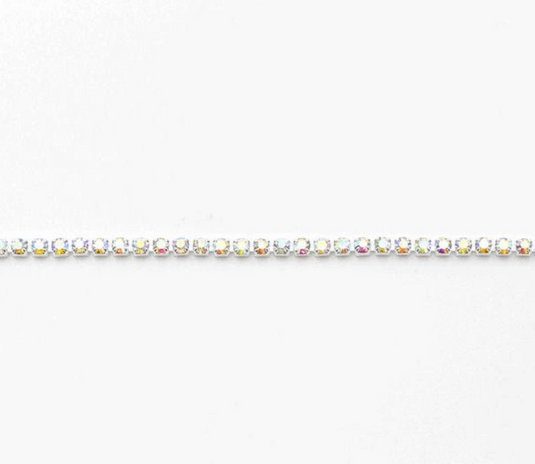 MATIERE silver rhinestone chain Aurora (1.5 mm width)