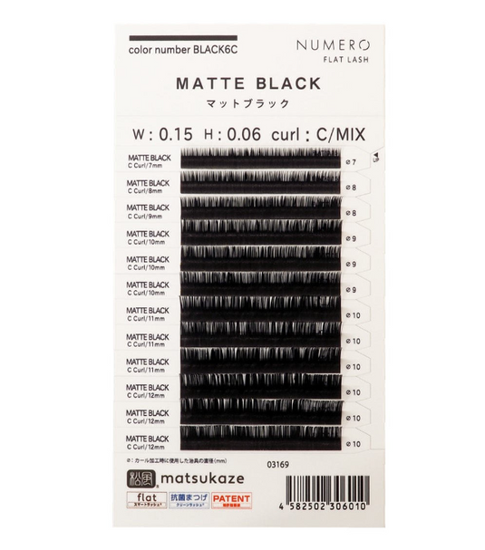 Flat Lash Matte Black [SC Curl Thickness 0.15 Length 9mm]