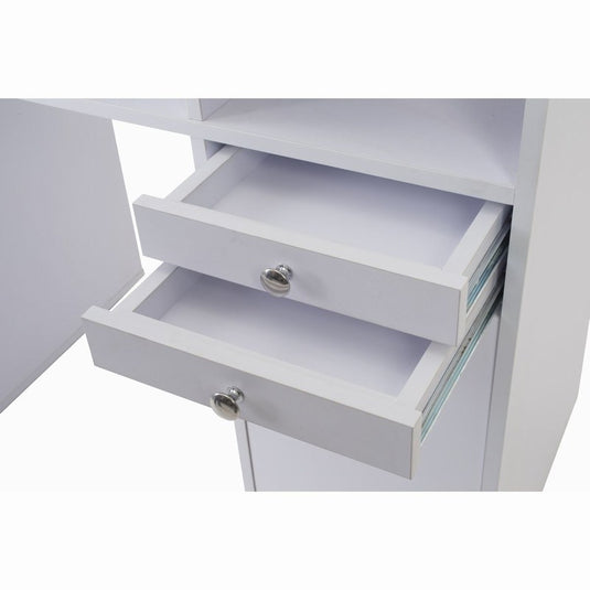 Cabinet Type Deluxe Nail Table Type A White