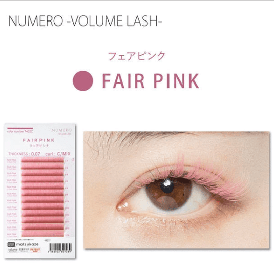 NUMERO Volume Lash Color Fair Pink 0.07 MIX 7mm-12mm