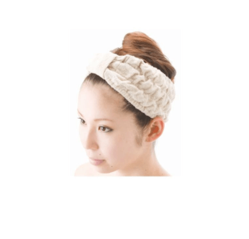 Luxury pile hair turban (tube type) Beige