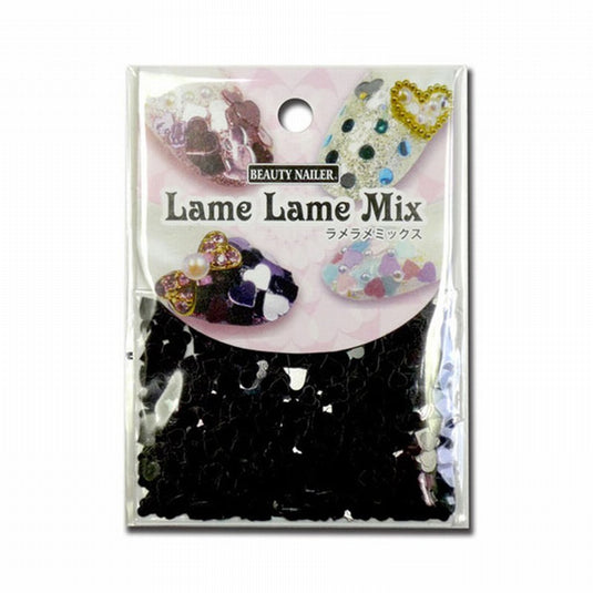 LamÃ© LamÃ© Mix (Heart) Black LLM-3 (3mm, 4mm Mix 1g)