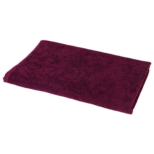 Luxury Pile Fabric Towel 90 x 190cm Wine Red