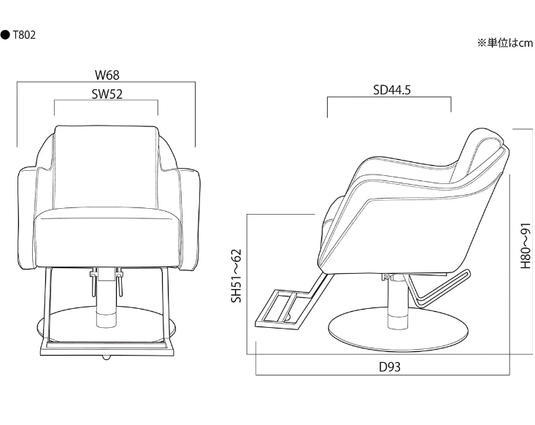 [Tough Design Product] Styling Chair T802 (Top) - Ash Gray