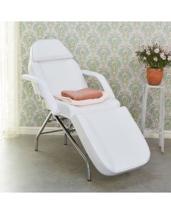 Wide Beauty Bed F-201W (Face Hole Type - White)