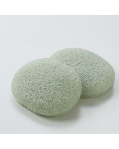 SMART COLLECTION Konjac Sponge Green Tea (Glass Green) Smooth skin Moisturising 2 pcs