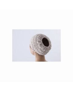 SMART COLLECTION Extra Absorbent & Quick Dry Microfiber Hair Turban (Tube Type) Beige 